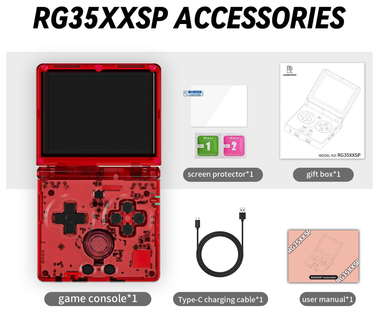 Anbernic RG35XXSP Handheld Gaming Console with Knulli/Firefly OS